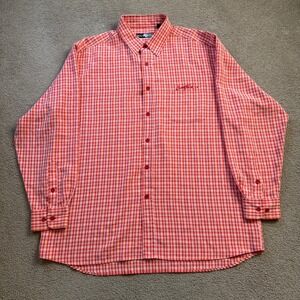 Vintage Southpole Button Up Shirt Men's Extra Large Orange Plaid Y2K Skater